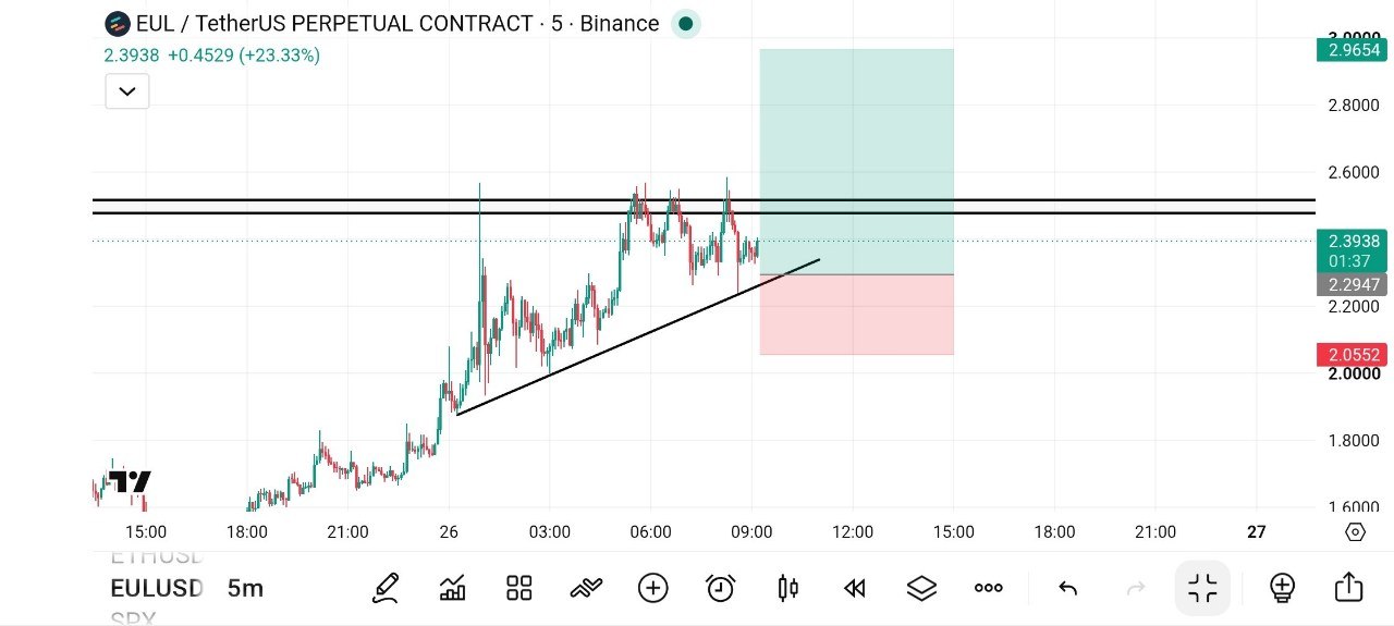 EULUSDT LONG signal screenshot by تریدر | دلار | ارزدیجیتال
