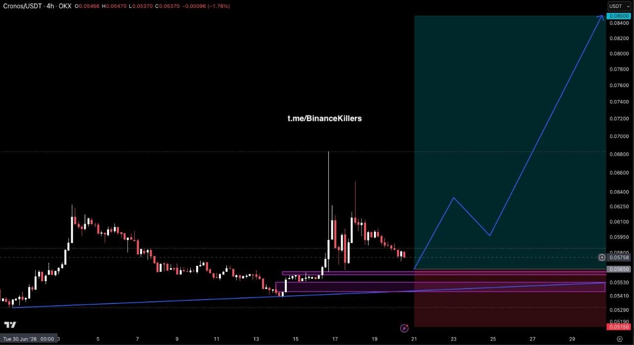 CROUSDT LONG signal screenshot by Binance Killers Vip Channel