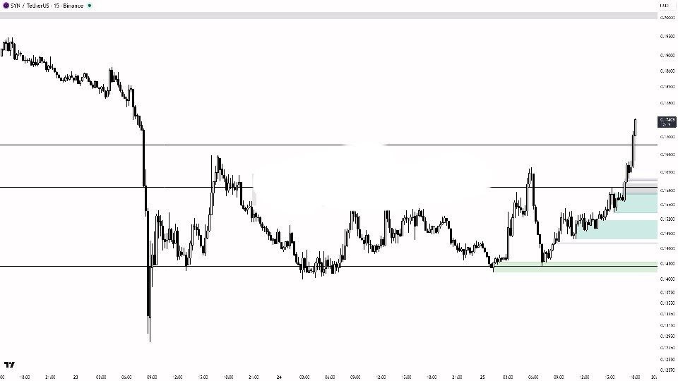 SYNUSDT LONG signal screenshot by Binance Spot & FutuRes Signals 🐋