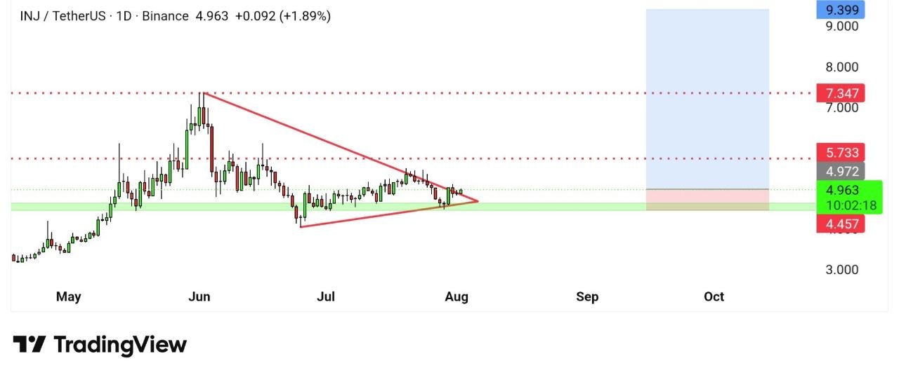 INJUSDT LONG signal screenshot by Binance Spot & FutuRes Signals 🐋