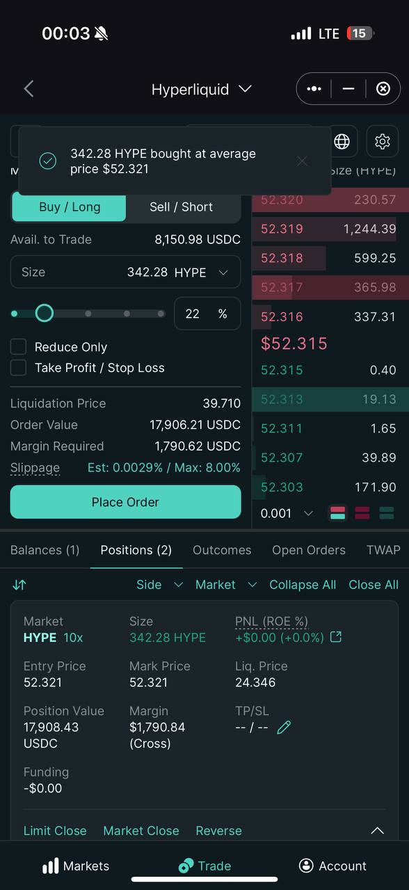 HYPEUSDT LONG signal screenshot by Javad Trade💰