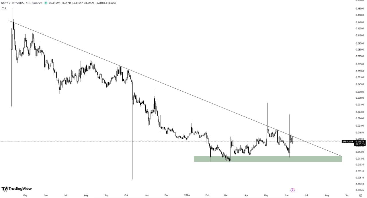 BABYUSDT LONG signal screenshot by The Crypto Express