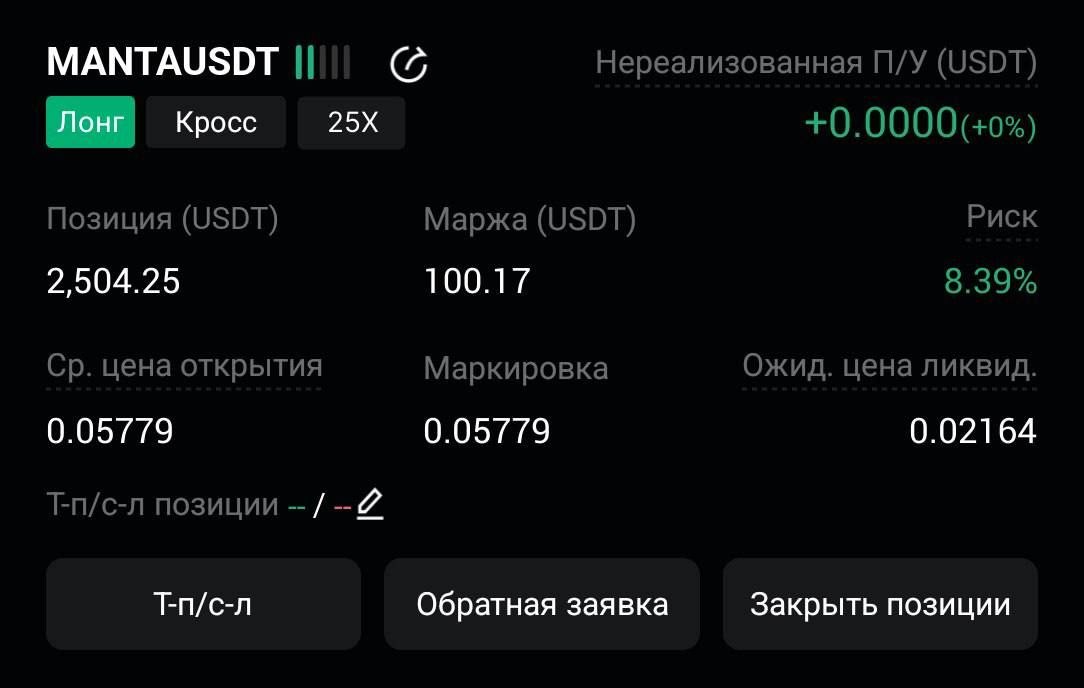 MANTAUSDT LONG signal screenshot by CryptoX | ProTrading
