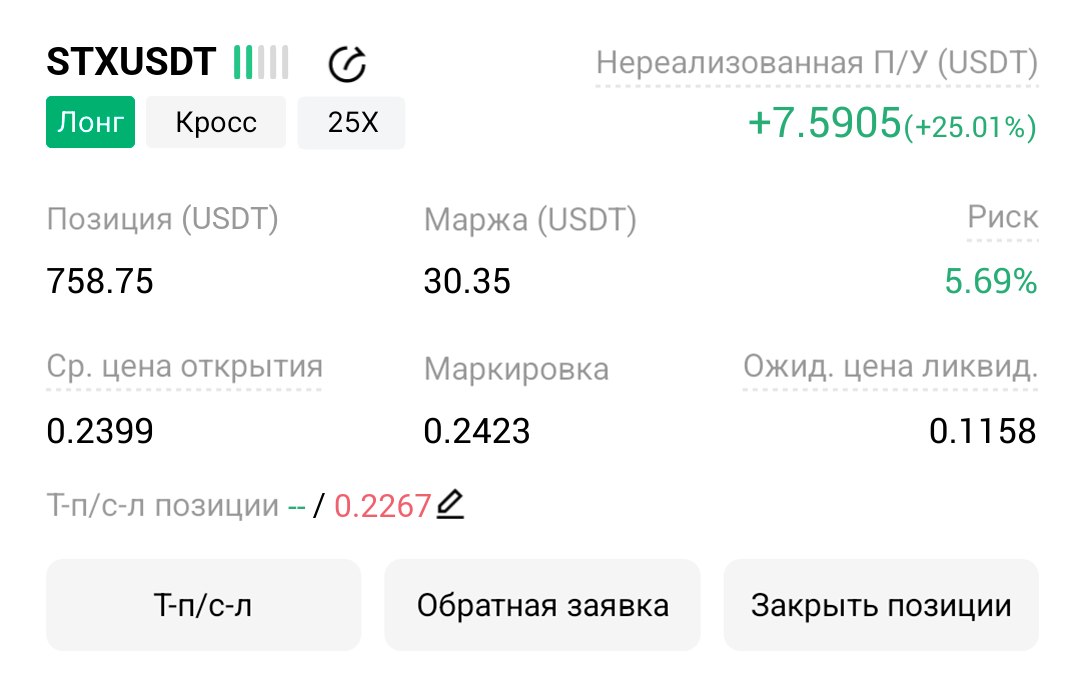 STXUSDT LONG signal screenshot by Трейдинг Сигналы