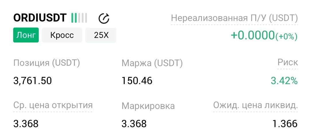 ORDIUSDT LONG signal screenshot by Трейдинг Сигналы