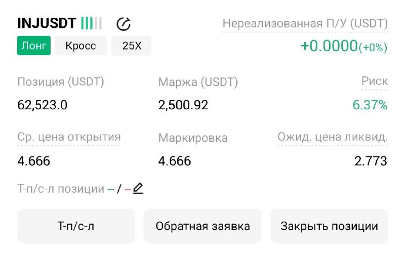 INJUSDT LONG signal screenshot by Трейдинг Сигналы