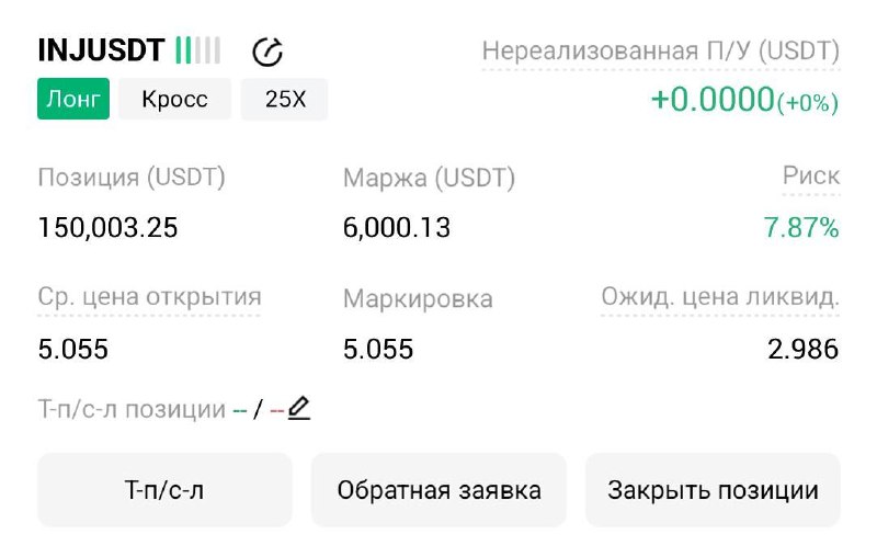 INJUSDT LONG signal screenshot by Трейдинг Сигналы