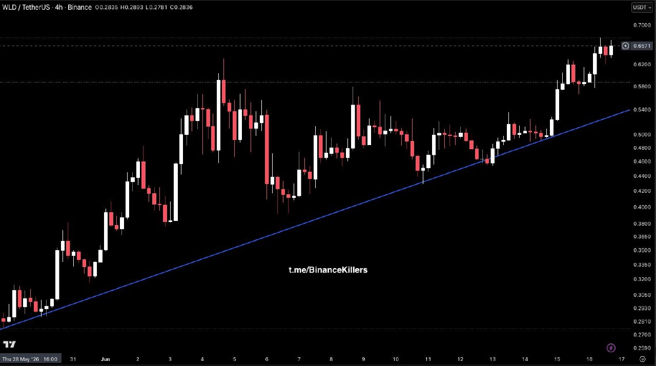 WLDUSDT SHORT signal screenshot by Binance Killers