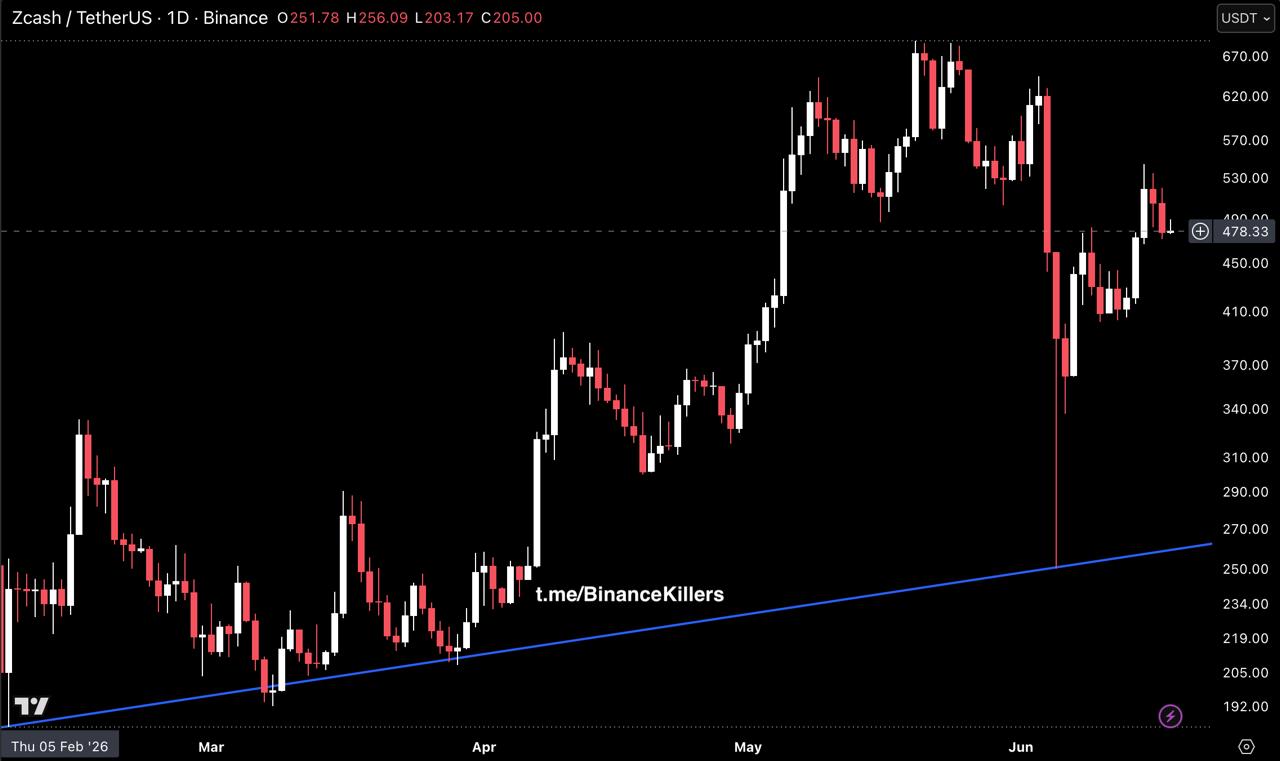 ZECUSDT LONG signal screenshot by Binance Killers