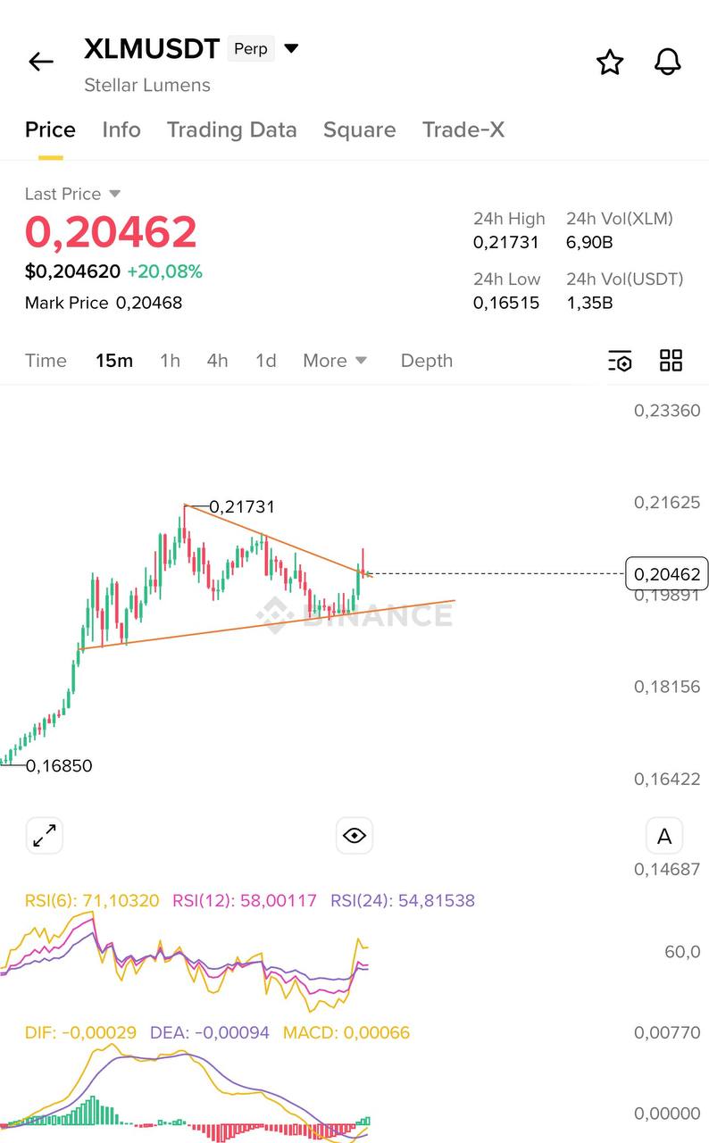 XLMUSDT LONG signal screenshot by Blockchain Usa Official ( Binance ) 🐋