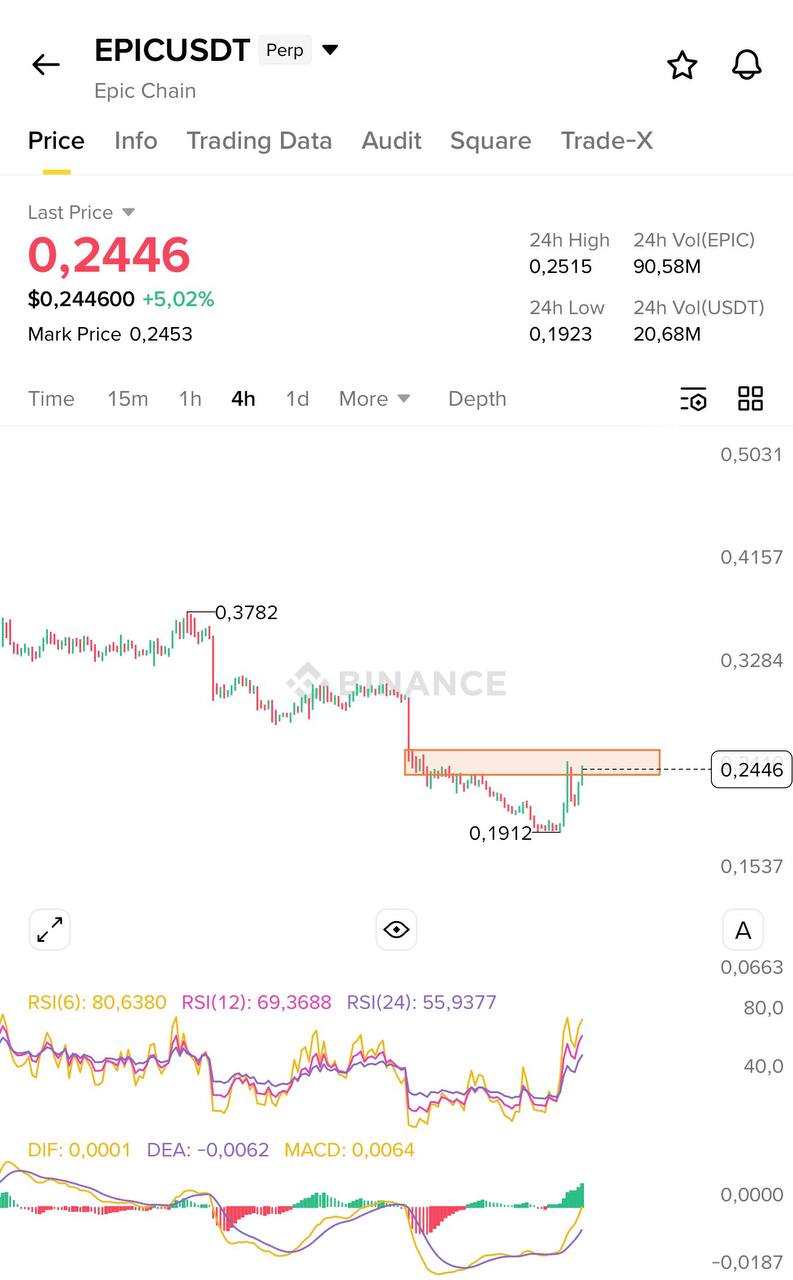EPICUSDT LONG signal screenshot by Blockchain Usa Official ( Binance ) 🐋