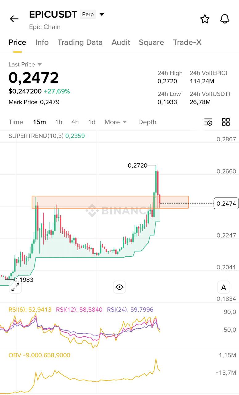 EPICUSDT LONG signal screenshot by Blockchain Usa Official ( Binance ) 🐋