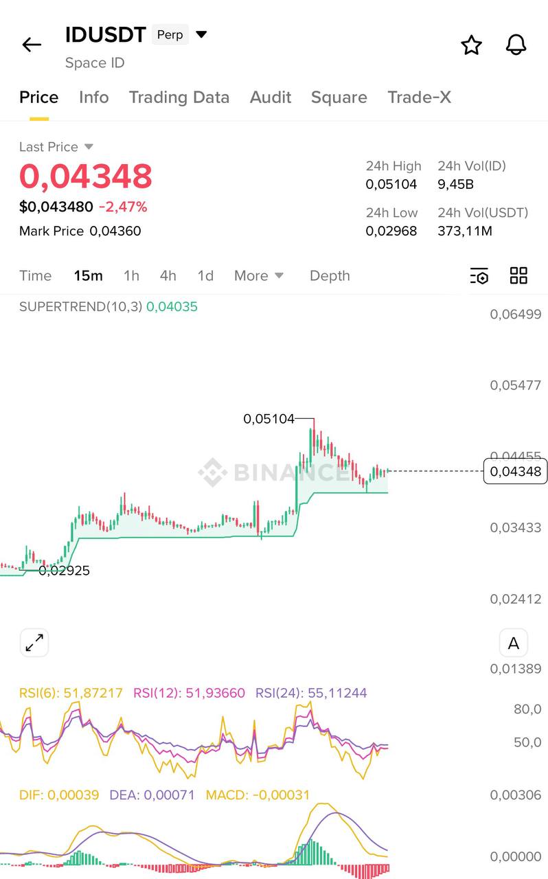 IDUSDT LONG signal screenshot by Blockchain Usa Official ( Binance ) 🐋
