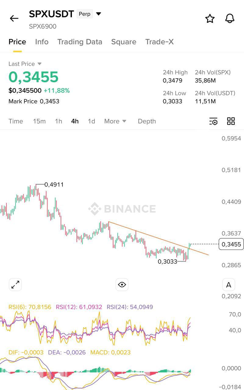 SPXUSDT LONG signal screenshot by Blockchain Usa Official ( Binance ) 🐋