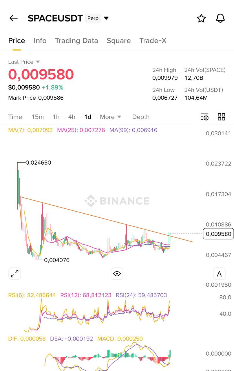 SPACEUSDT LONG signal screenshot by Blockchain Usa Official ( Binance ) 🐋