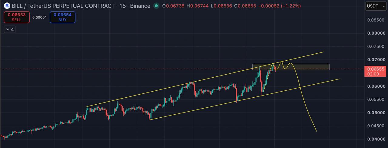 BILLUSDT SHORT signal screenshot by Blockchain Usa Official ( Binance ) 🐋