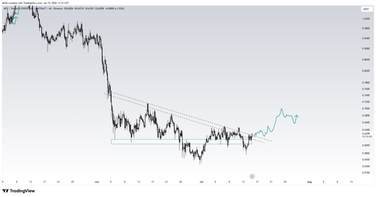 APTUSDT LONG signal screenshot by Wolf of Trading®