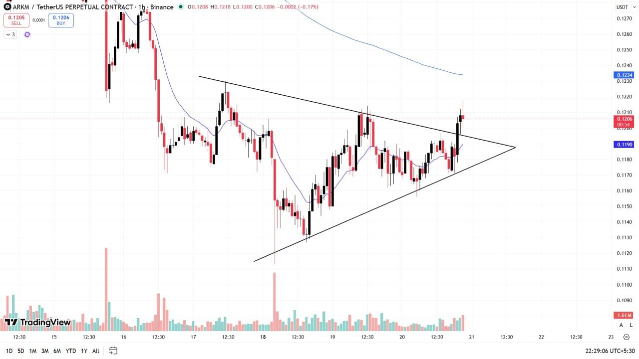 ARKMUSDT LONG signal screenshot by Wall Street Queen Official