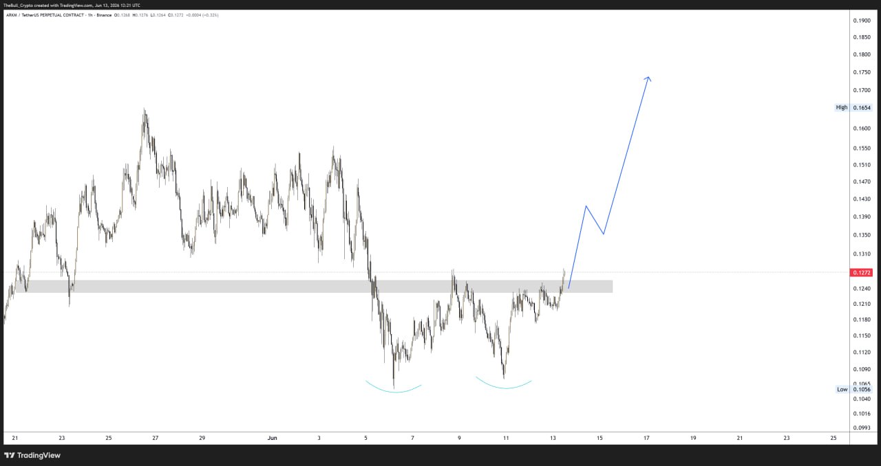 ARKMUSDT LONG signal screenshot by The Bull