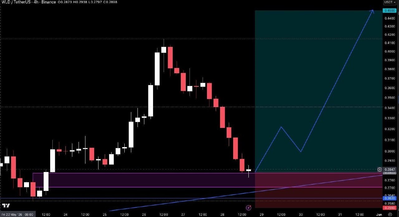 WLDUSDT LONG signal screenshot by Crypto Pirates Channel ®️