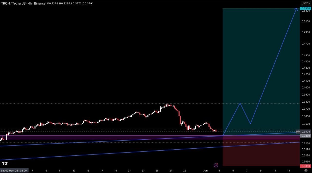 TRXUSDT LONG signal screenshot by Crypto Pirates Channel ®️
