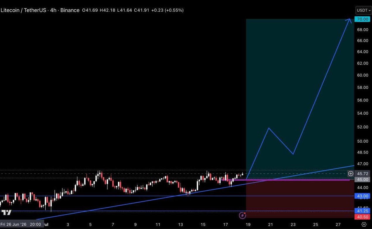 LTCUSDT LONG signal screenshot by Crypto Pirates Channel ®️