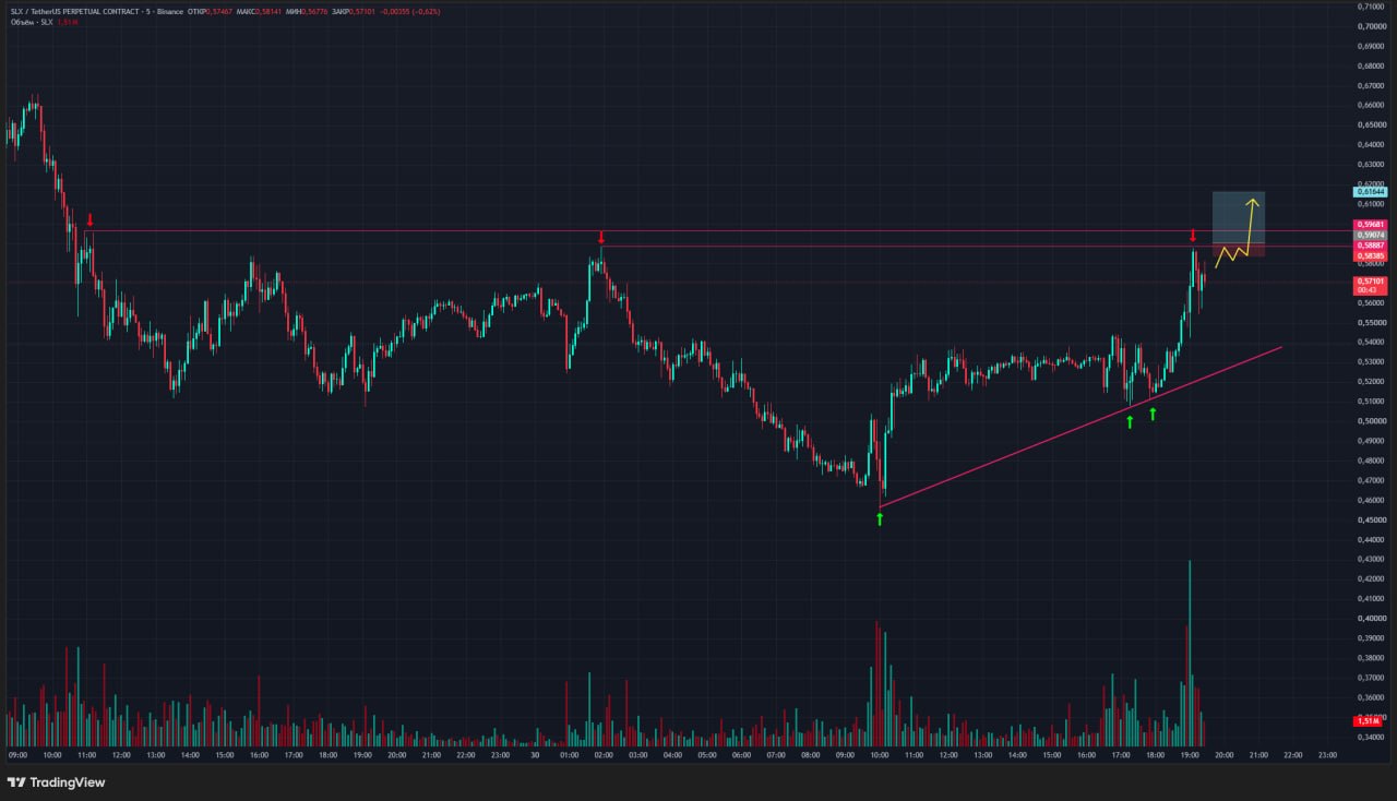 SLXUSDT LONG signal screenshot by Trader signals RU