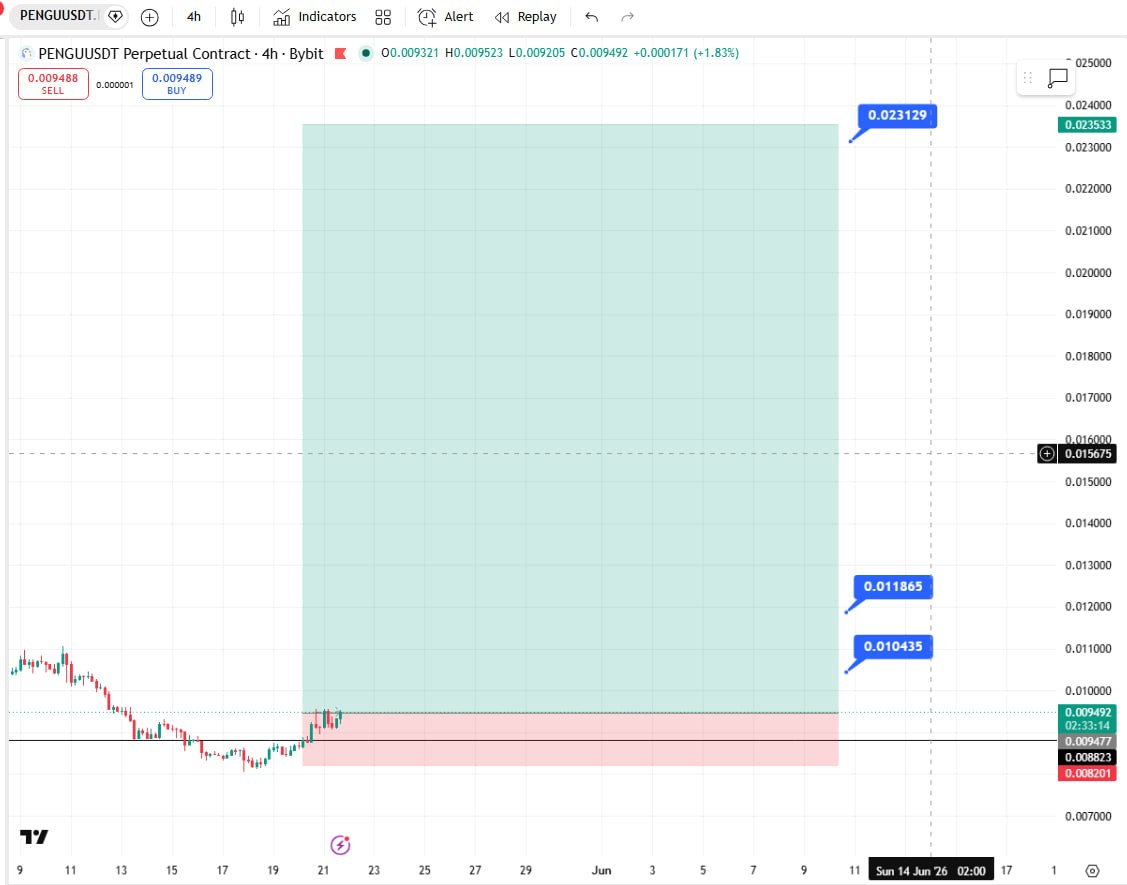 PENGUUSDT LONG signal screenshot by Crypto Ninjas Trading 🥷🏿