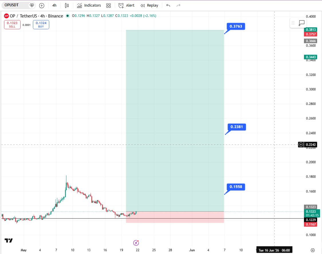 OPUSDT LONG signal screenshot by Crypto Ninjas Trading 🥷🏿