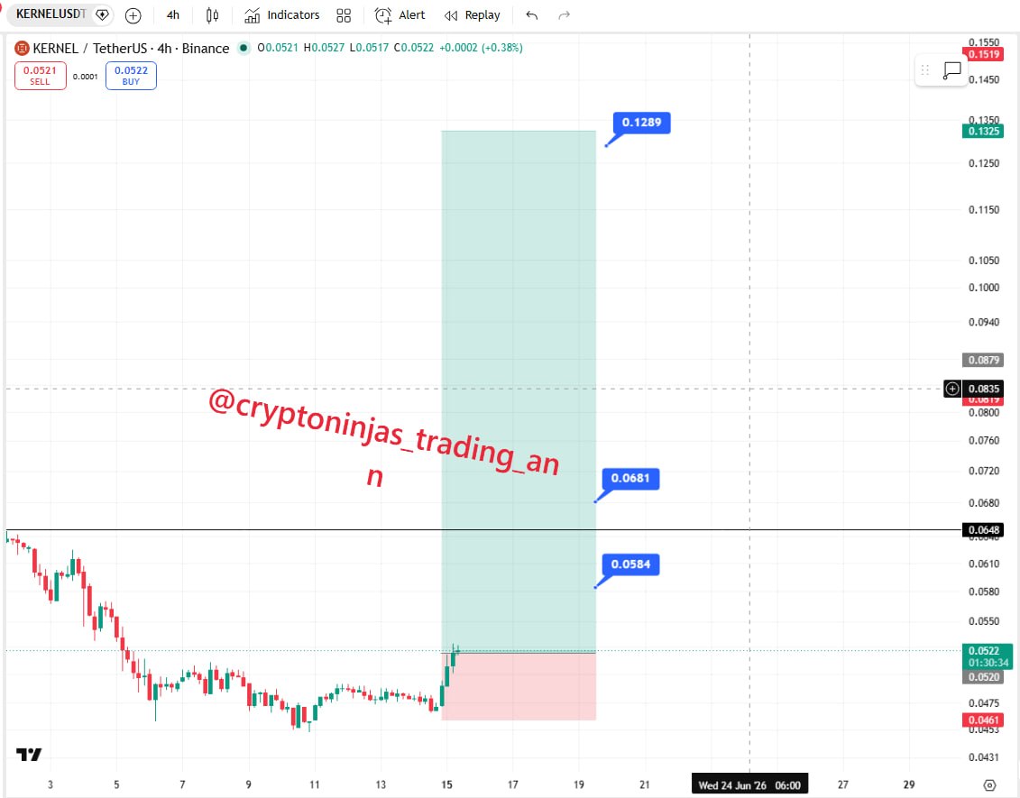 KERNELUSDT LONG signal screenshot by Crypto Ninjas Trading 🥷🏿