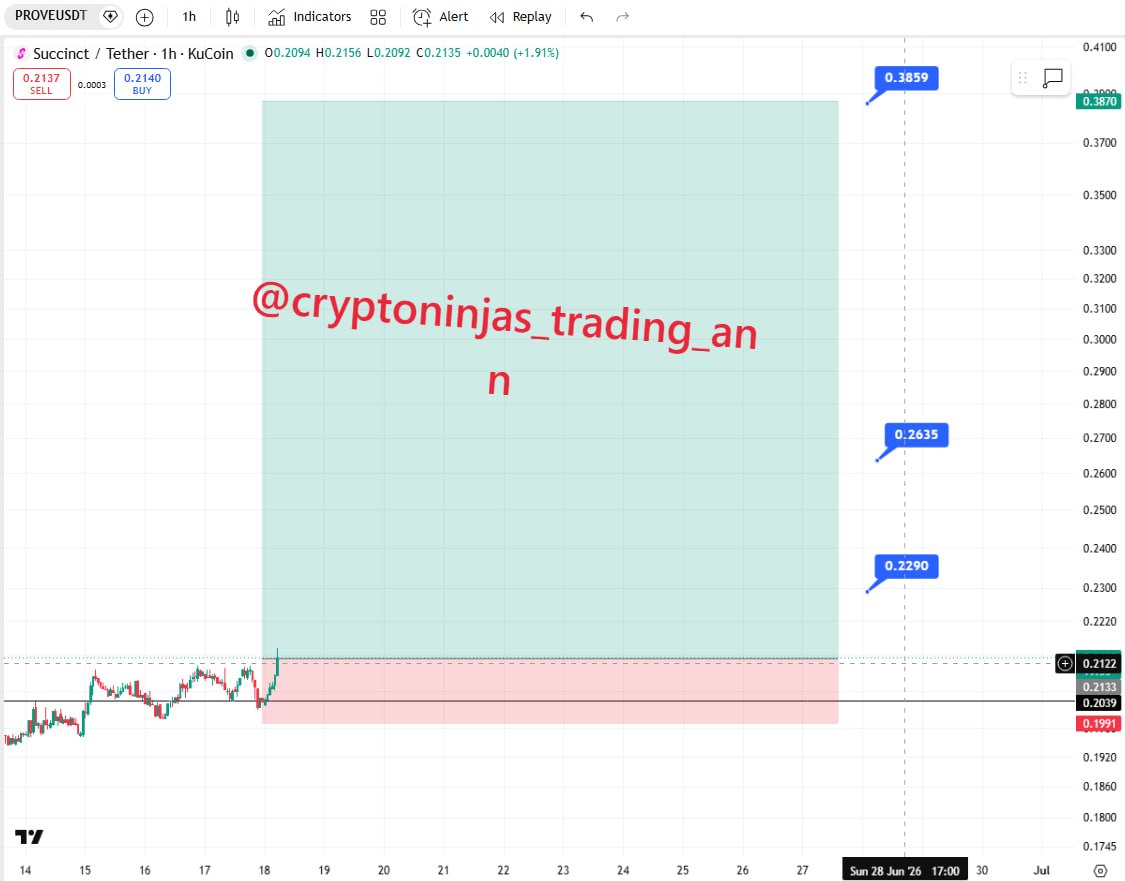 PROVEUSDT LONG signal screenshot by Crypto Ninjas Trading 🥷🏿
