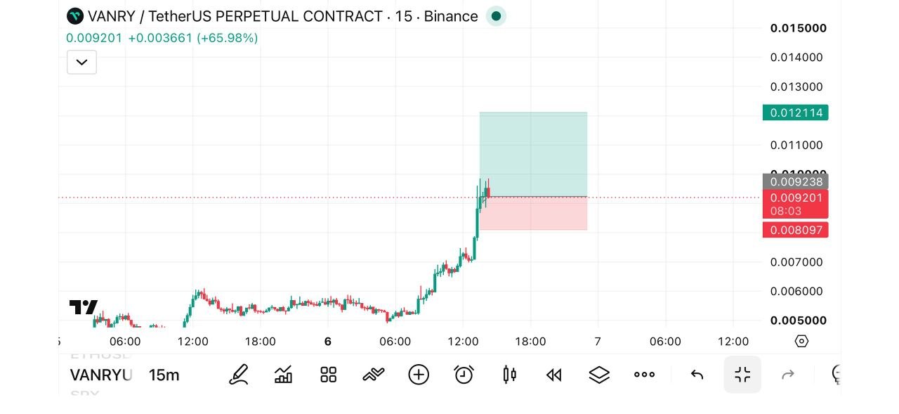 VANRYUSDT LONG signal screenshot by Fat pig signalso