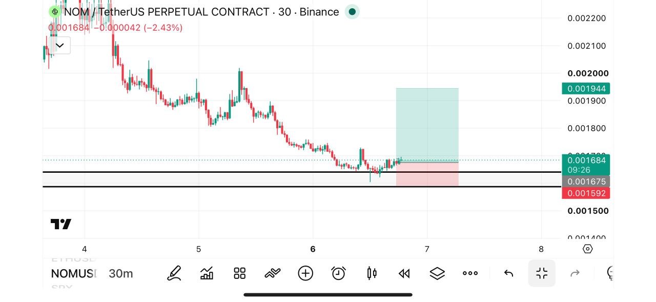 NOMUSDT LONG signal screenshot by Fat pig signalso