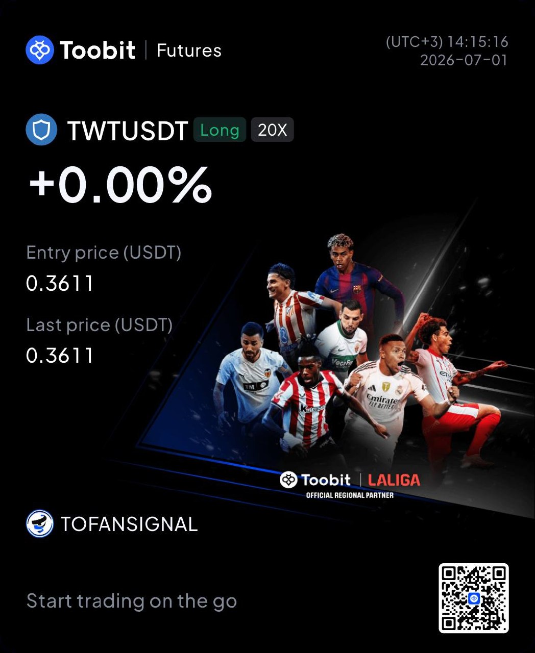 TWTUSDT LONG signal screenshot by Tofan Trade | سیگنال کریپتو