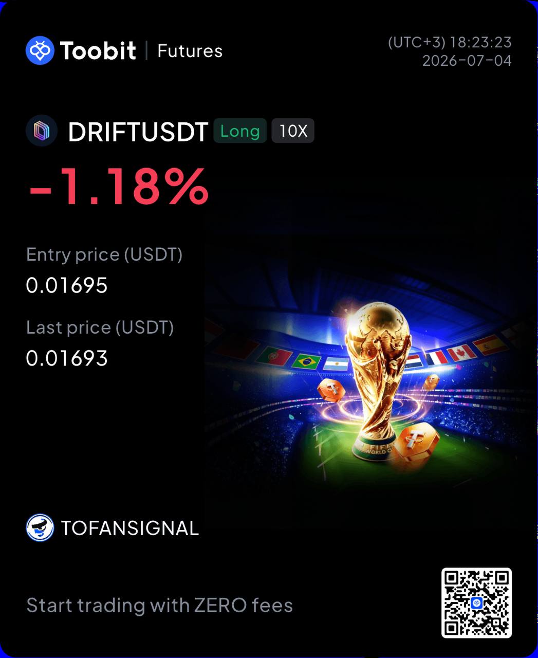 DRIFTUSDT LONG signal screenshot by Tofan Trade | سیگنال کریپتو