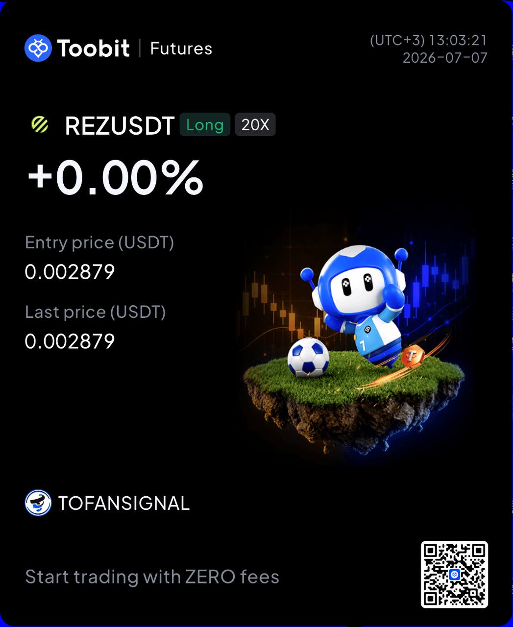 REZUSDT LONG signal screenshot by Tofan Trade | سیگنال کریپتو
