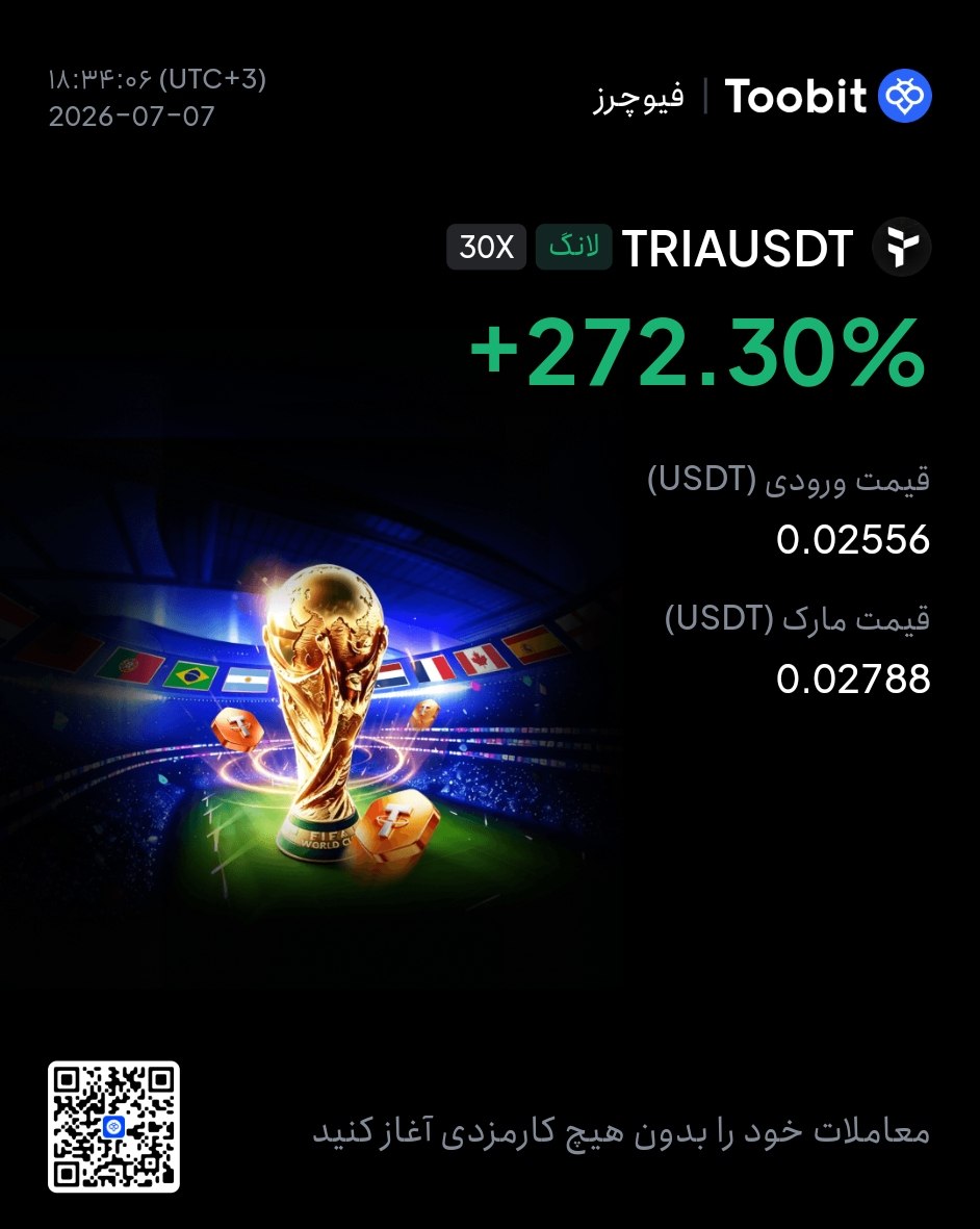 TRIAUSDT LONG signal screenshot by Tofan Trade | سیگنال کریپتو