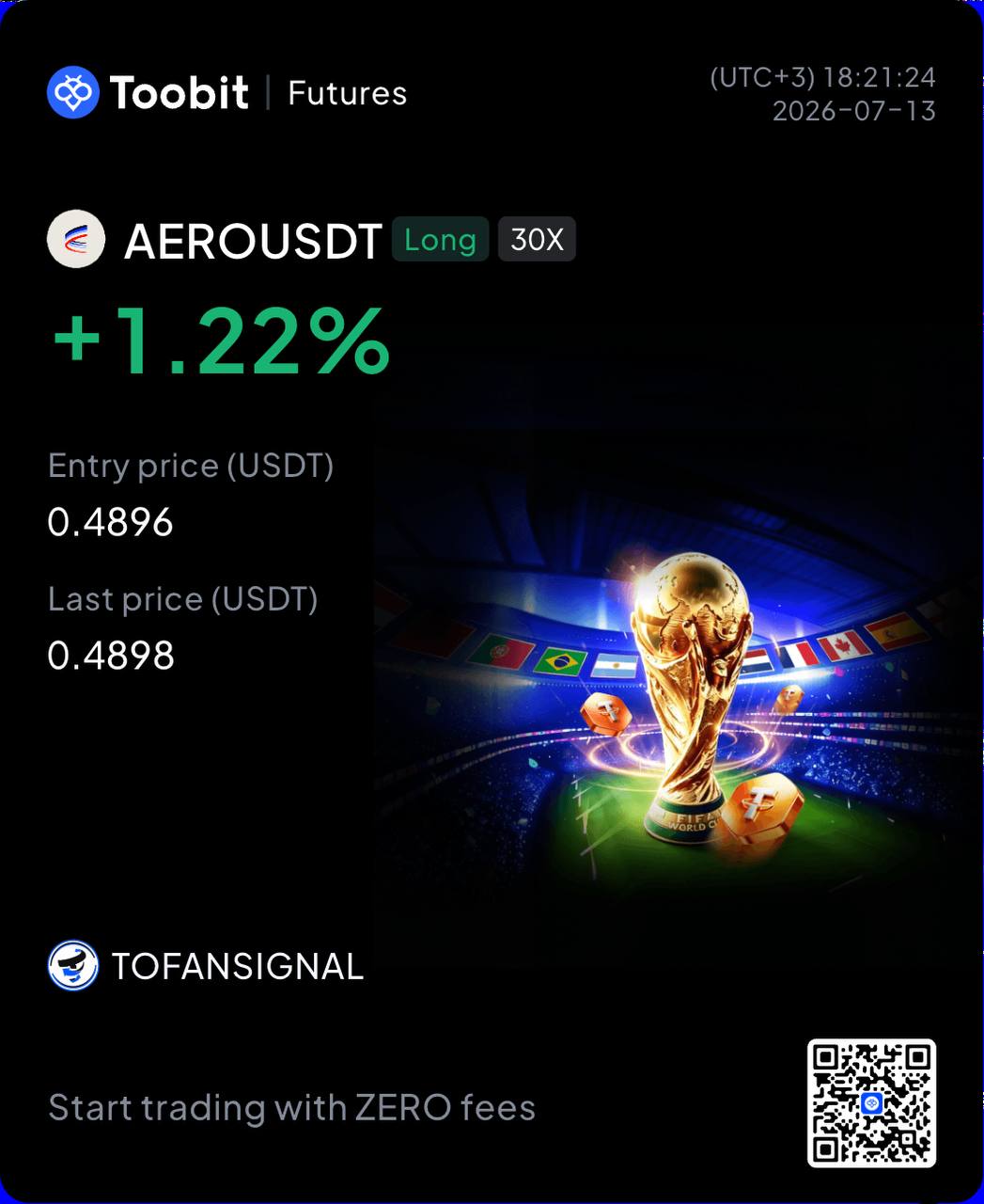 AEROUSDT LONG signal screenshot by Tofan Trade | سیگنال کریپتو
