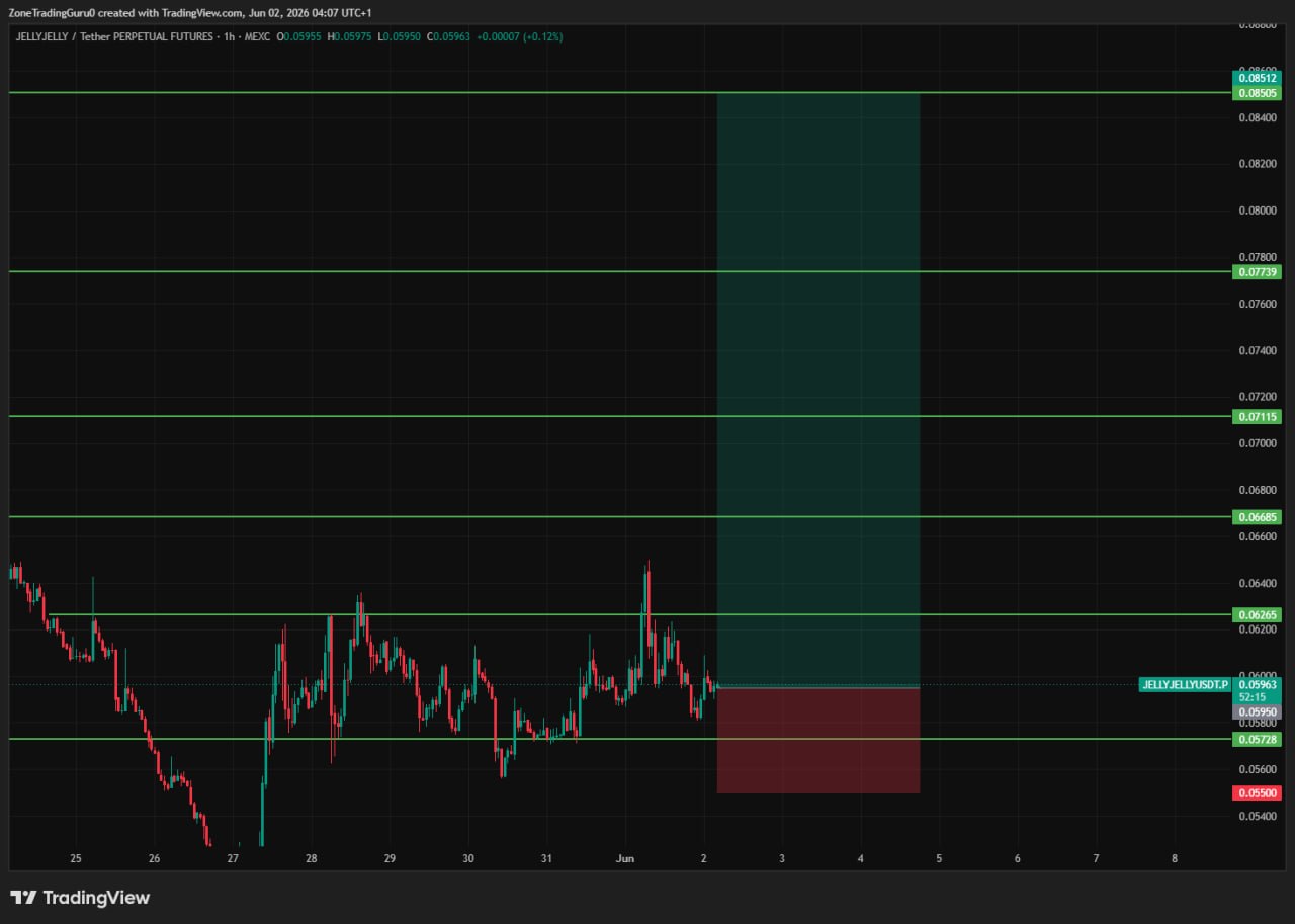 JELLYUSDT LONG signal screenshot by Evening Trader Group