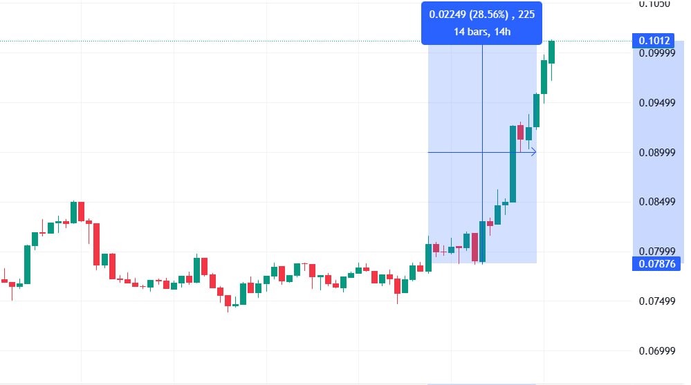 BASEDUSDT LONG signal screenshot by Evening Trader Group