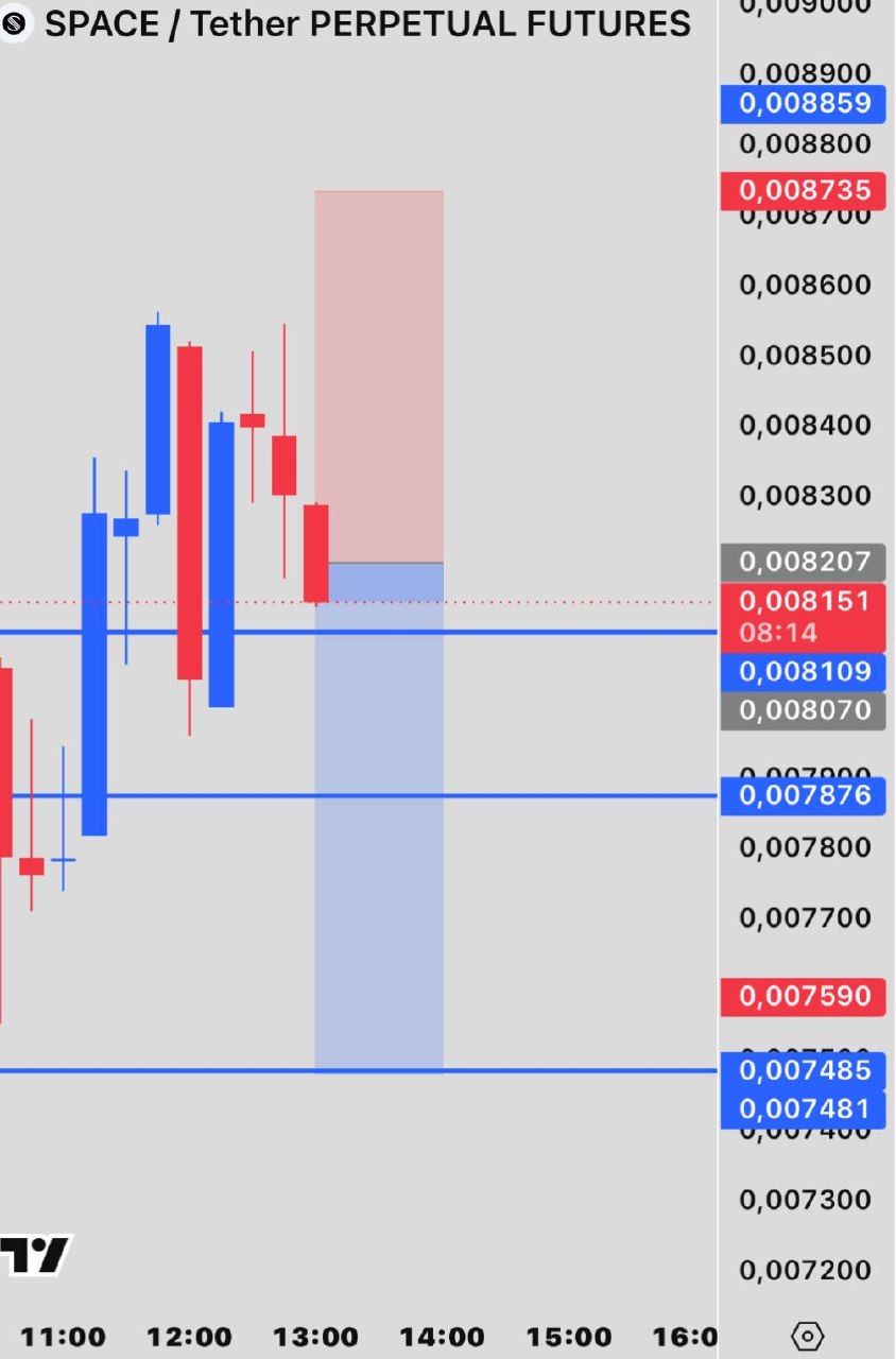 SPACEUSDT SHORT signal screenshot by INVEX GROUP