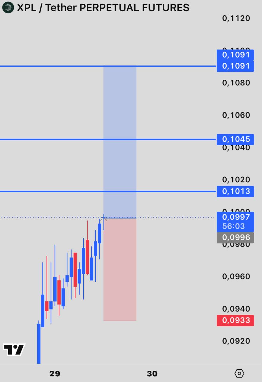 XPLUSDT LONG signal screenshot by INVEX GROUP