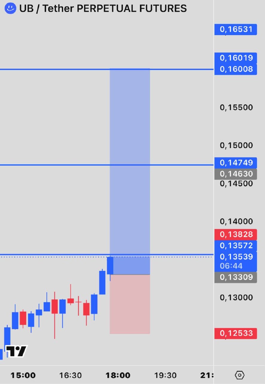 UBUSDT LONG signal screenshot by INVEX GROUP