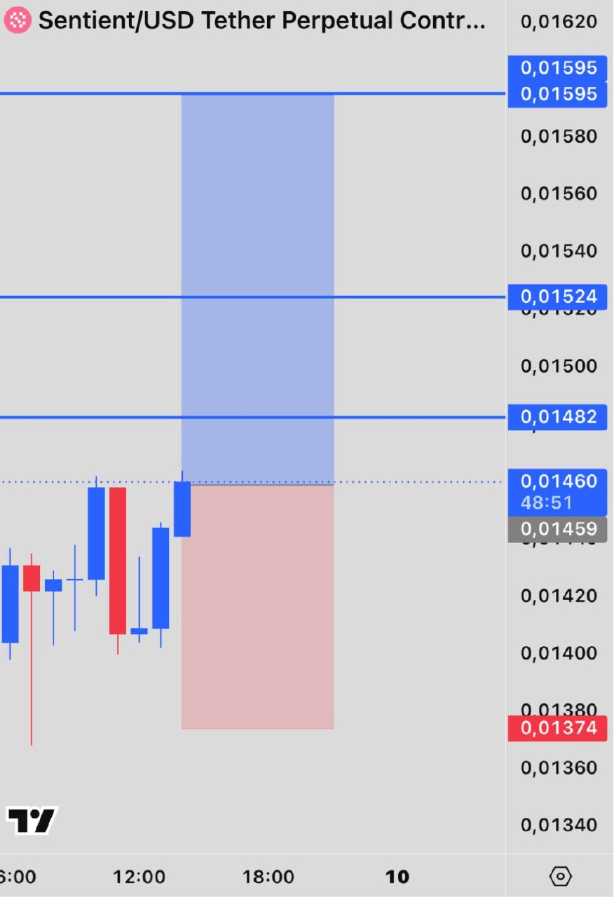 SENTUSDT LONG signal screenshot by INVEX GROUP