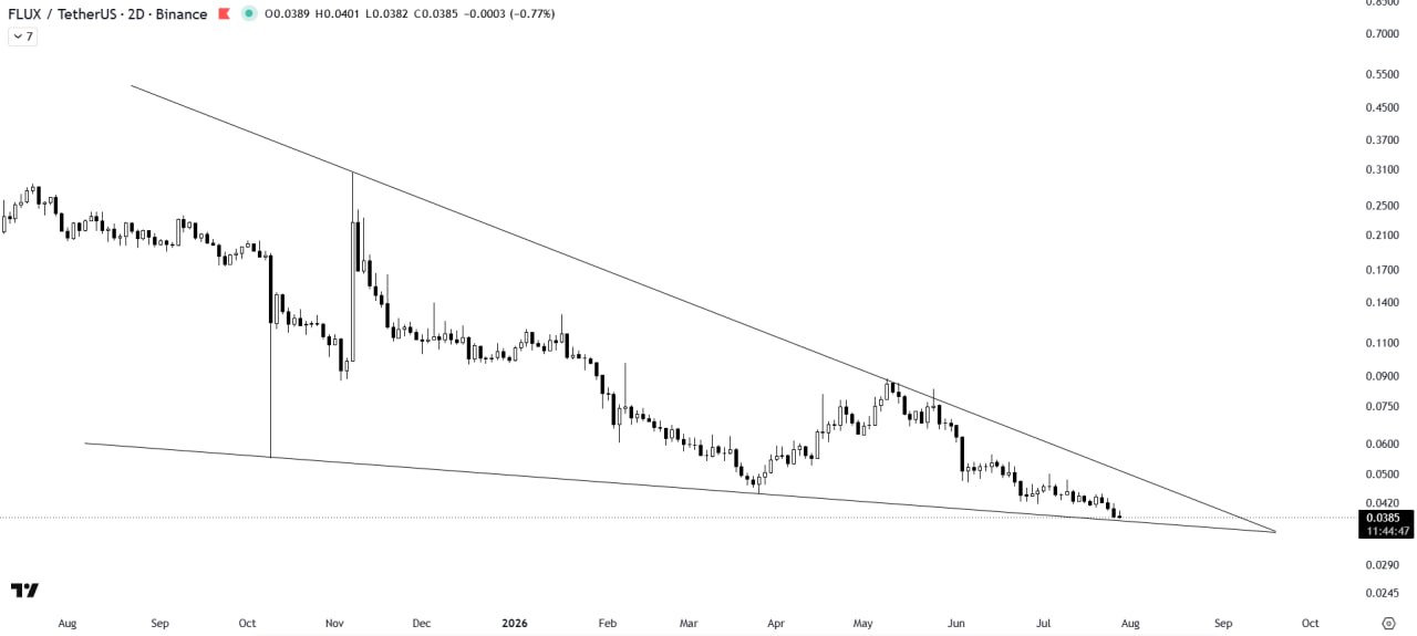 FLUXUSDT LONG signal screenshot by The Crypto Express