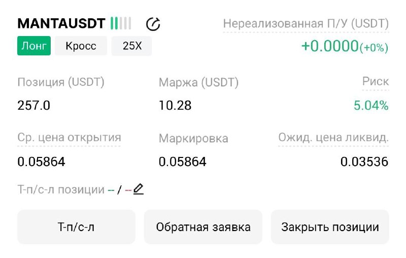 MANTAUSDT LONG signal screenshot by Трейдинг Сигналы